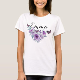 Floral bouquet purple garden t-shirt