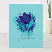 Floral Bouquet Quote Valentijnsdag Kaart (Voorkant)