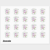 Floral Bouquet Retouradres Label-Seal Ronde Sticker (Vel)