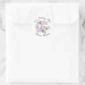 Floral Bouquet Retouradres Label-Seal Ronde Sticker (Tas)