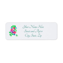  Floral Bouquet Return Address Label
