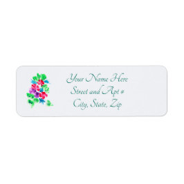  Floral Bouquet Return Address Label