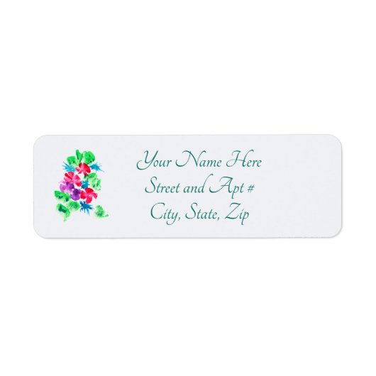  Floral Bouquet Return Address Label (Voorkant)