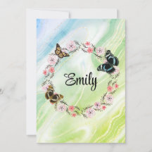 Floral bouquet romantic serenity butterflies