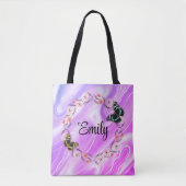 Floral bouquet romantic serenity butterflies tote bag (Voorkant)