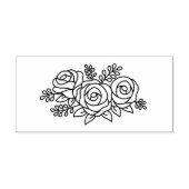 Floral Bouquet, Roos Flowers Posy Rubberstempel (Afrduk)