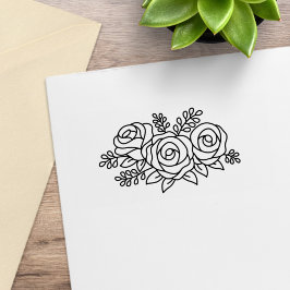 Floral Bouquet, Roos Flowers Posy Rubberstempel