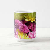 Floral Bouquet, Roze & Gele Daisies Koffiemok (Center)