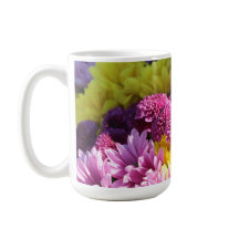 Floral Bouquet, Roze & Gele Daisies