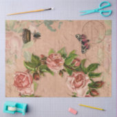  Floral Bouquet Roze Roze Ephemera Collage Tissuepapier (Craft)