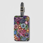 Floral Bouquet Spring Flower Bagagelabel (Voorkant (verticaal))