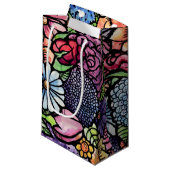 Floral Bouquet Spring Flower Klein Cadeauzakje (Voorkant Gekanteld)