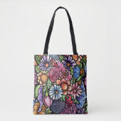 Floral Bouquet Spring Flower Tote Bag (Voorkant)