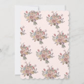 Floral Bouquet Verse van de Markt Vrijgezellenfees Kaart (Achterkant)