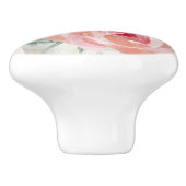 Floral Bouquet Waterverf Rustic Wood Pampas Grass Keramische Knop (Zijkant)