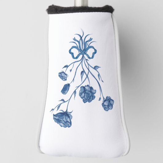 Floral Bouquet With Blue Bow Golf Head Cover (Draai 90)