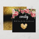 Floral Bouquet zal je mijn Vriendin Kaart zijn (Voorkant / Achterkant)