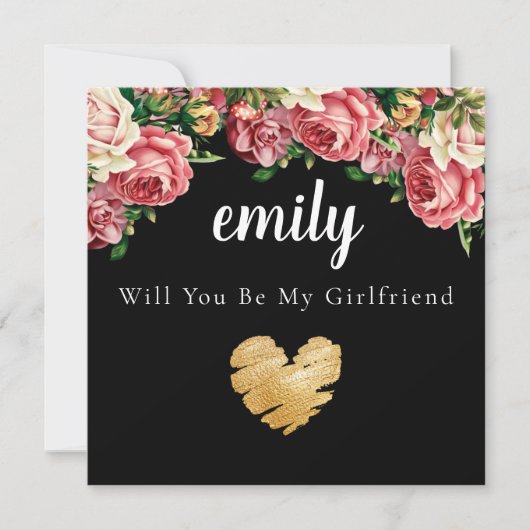 Floral Bouquet zal je mijn Vriendin Kaart zijn (Voorkant)