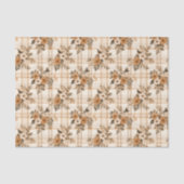 Floral Bouquets and Autumn Plaid 3 Sheets Tissuepapier (Voorkant)