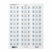 Floral Bouquets and Stripes Return Address Label (Full Sheet)