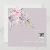 *~* Floral Bouquets AR15 RSVP BLUSH QR WEDDING Kaart (Achterkant)