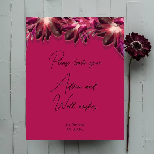 Floral Bourgogne Advies en Welkomstwensen Poster