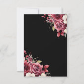 Floral Bourgogne Vlinder Prinses Quinceanera Kaart (Achterkant)