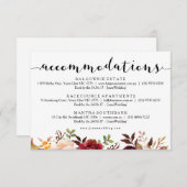 Floral Bourgondië Accommodaties Info Kaart (Voorkant / Achterkant)