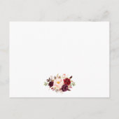 Floral Bourgondië Goud Vrijgezellenfeest Advies Ka Briefkaart (Achterkant)