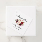 Floral Bourgondië Waterverf bruiloft dank u Bedankjes Labels (In situ)