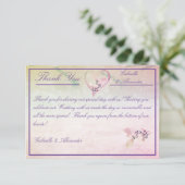 Floral boven het Roos van de wolken Bedankkaart (Staand voorkant)