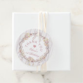 Floral Bow 1st Girl Birthday Thank you Bedankjes Labels (In situ)