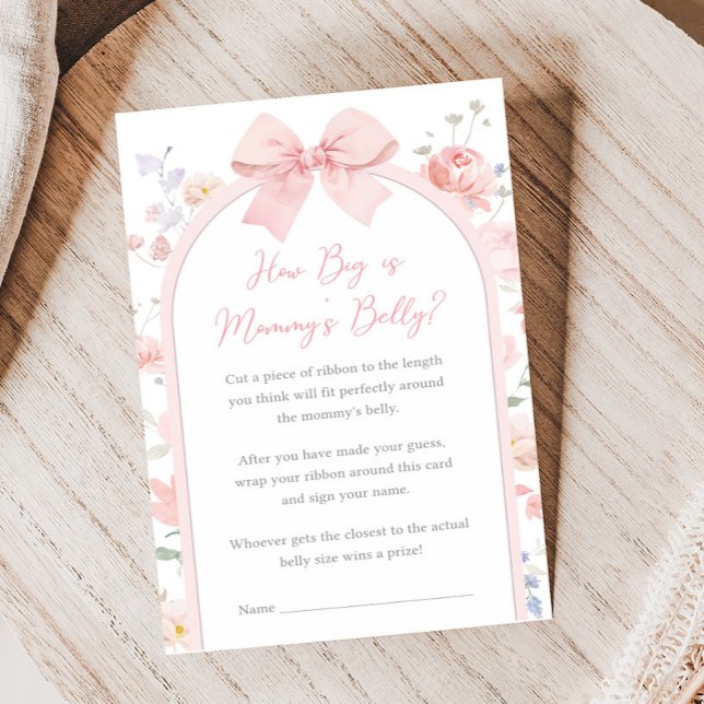 Floral Bow Baby in Bloom Shower How Big Is Game (Creator heeft geüpload)