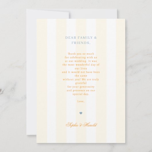 Floral Bow Crest Monogram Spring Wedding Bedankkaart (Achterkant)