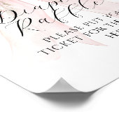 Floral Bow Elegant Bloemenmeisje Baby shower Luier Poster (Hoek)