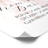 Floral Bow Elegant Flower Girl Baby Shower Bar Poster (Hoek)