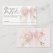Floral Bow Elegant Flower Girl Baby Shower Informatiekaartje (Voorkant / Achterkant)