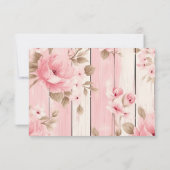 Floral Bow Fancy ONE Girl 1st Birthday Bedankkaart (Achterkant)