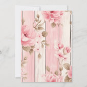 Floral Bow Fancy ONE Girl 1st Birthday Kaart (Achterkant)