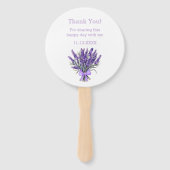 Floral Bow Lavendel Vrijgezellenfeest dank u Handwaaier (Achterkant)