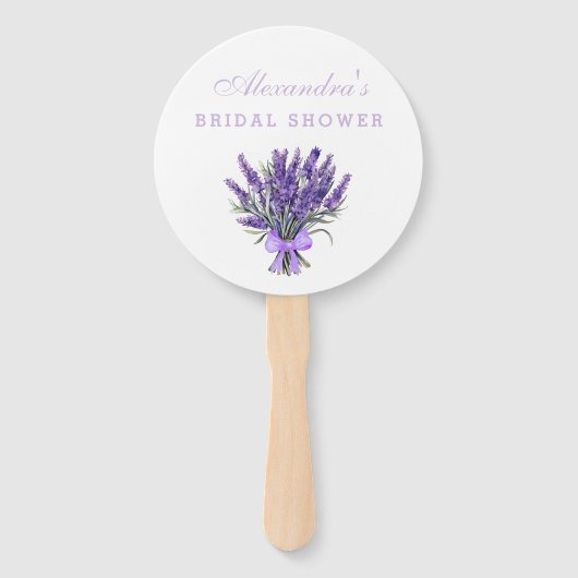 Floral Bow Lavendel Vrijgezellenfeest dank u Handwaaier (Voorkant)