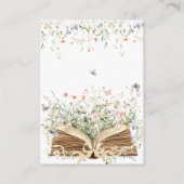 Floral Bow Nieuw Chapter Baby shower Boek Verzoek Informatiekaartje (Achterkant)