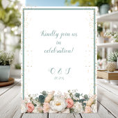 Floral Bow Save the Date Kaart