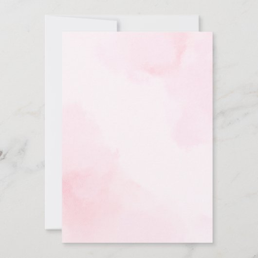 Floral Bow Verjaardag uitnodiging (Achterkant)