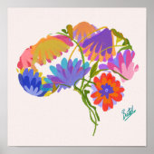 Floral Brain Design Poster (Voorkant)
