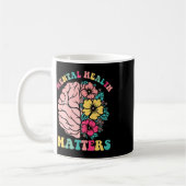 Floral Brain Mental Health Problem Therapist Wilde Koffiemok (Links)