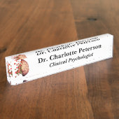 Floral Brain Psycholoog of neuroloog Naambordje (Zijkant)