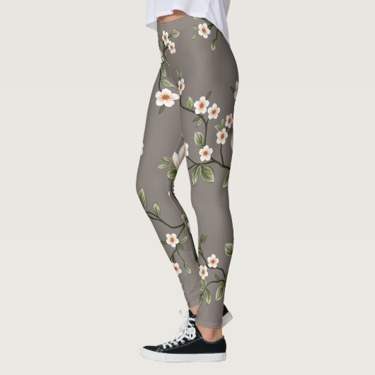 Floral Branch Elegant Patterned | LEGGINGS (Links)