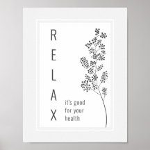 Floral Branch Relax Motivatie Gezegde