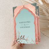 Floral Branch Romantische Vogels Indiase bruiloft